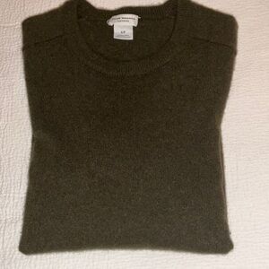 Club Monaco Cashmere Olive Green Crewneck Sweater